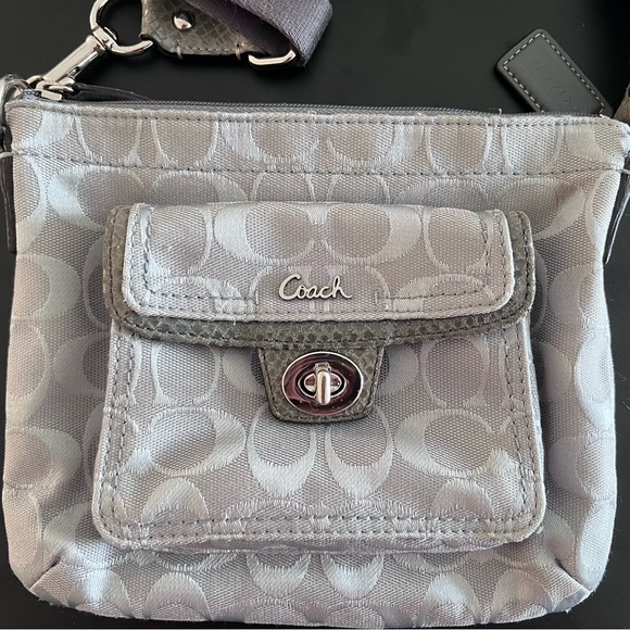Coach Gray Crossbody Bag with Shimmery Finish - Picture 4 of 13